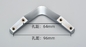 Poignée et boutons d'armoire en alliage de zinc Distance des trous 64/96 mm Largeur de la poignée 81 mm